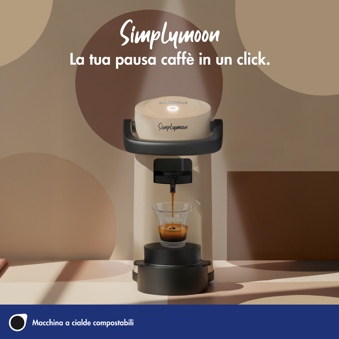 Caffè Borbone Simplymoon E.S.E. Padmaschine – Beige