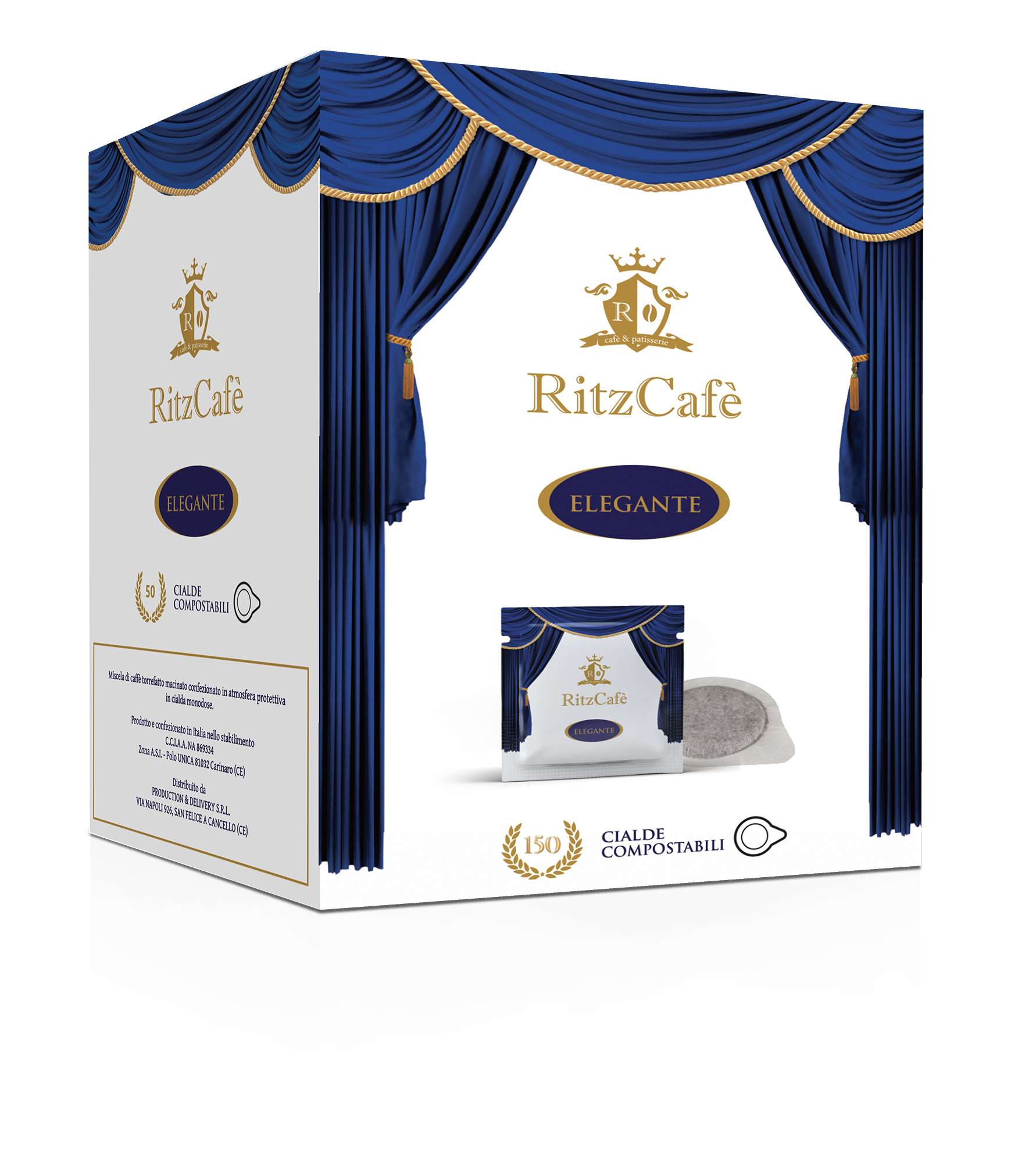 Ritz Cafè ELEGANTE LUNGO Pads 150 Stk.